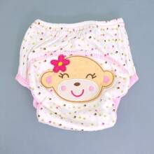 4 piezas de pantalones de entrenamiento reutilizables para niños pequeños, con diseños bordados lindos, transpirables y resistentes al agua, aptos para uso en exteriores