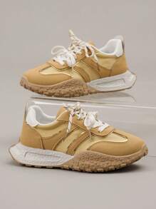 Neue Rundkappen-Schuhe mit komfortabler dicker Sohle und rutschfester Sohle, geeignet für Laufen, Sport und tägliche Anlässe in allen Jahreszeiten