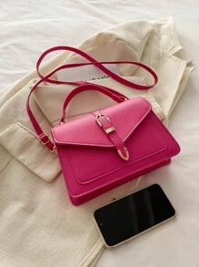Bolsa de cor sólida, estilo estudante, casual, urbana, estilo universitário, minimalista, com alça superior, bolsa transversal de feltro com estampa de crocodilo, bolsa de ombro clássica em formato de crescente, bolsa de mão e carteira estilo hobo feminina