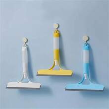3-In-1 Multifunctional Glass Squeegee With Built-In Sprayer And Scraper - 1pc Plastic Handle PVC Blade Window Cleaner For Spray, Wash, And Wipe - Handheld Shower Squeegee For Windows, Tiles, Car Windshields, Mirrors, Bathroom Cleaning Tool