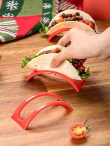 Giá đỡ thực phẩm - Giá đỡ bánh Taco/bánh tortilla Mexico, Vị trí ổn định, Dễ vệ sinh và chống trượt, Kiểu dáng, Thích hợp cho nhà bếp/nhà hàng/quán bar/xe bán đồ ăn, Hình dạng vui nhộn. - Nhiều màu - Xem 3
