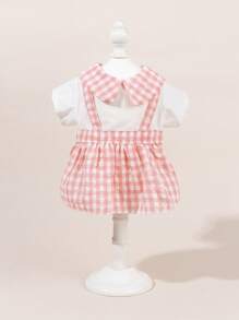 1 Set Dog Cat Cute Printed Dress With Bow Tie Pet Apparel