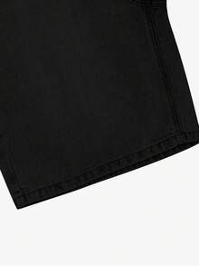 男士宽松休闲百慕大牛仔短裤，带口袋，百搭夏季牛仔短裤