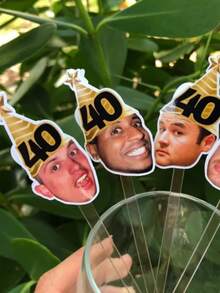 Agitadores de bebidas para fiesta, agitadores de bebidas personalizados para cumpleaños, palitos revolvdores personalizados para fiestas de 40, 50 y 60 años, etiquetas personalizadas para bodas, recuerdos y decoración personalizada para bodas - Multicolor - Ver 4