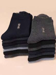 5 pares de calcetines de tripulación transpirables para hombre en negro, blanco y gris, surtido aleatorio