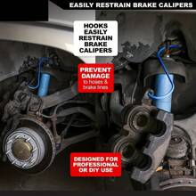 Brake Caliper Hangers,Brake Caliper Hooks With Rubber Caps For Reduce Suspension Work Damage To Brake Hoses (2Blue/Black)