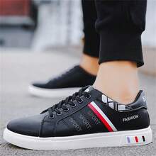 男士透气休闲运动鞋 2025 年春季轻薄低帮白色鞋子，适合青少年夏季休闲、户外运动、度假旅行、毕业礼物、生日礼服配饰 - 彩色 - 查看 9