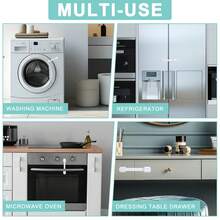 6pcs Child Cabinet Locks - Adjustable No Drill Latch Locks Suitable For Drawers, Refrigerators, Dishwashers, Toilet Seats, Cabinets, Wardrobes, Ovens And Trash Cans - Plastic, White, Multipurpose Strap, Suitable For Home And Child Protection, Child Cabinet Locks - Multicolor - View 7