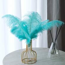 3pcs 30-35cm Vintage Style Artificial Feathers, Multi-Color Options, Faux Fur Decorative Feathers For Home, Wedding And Photo Shooting,Fall Decor,Autumn