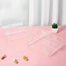 1 Stück mehrstufiger Acryl-Ausstellungsständer - mehrstufiges Präsentationsregal geeignet für Figuren, Schmuck, Kosmetik, Parfüm und verschiedene kleine Dekorationsartikel - perfekte Wahl für die Heimdekoration und Ausstellungsstände