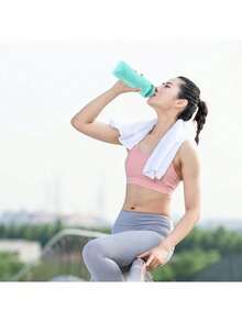 1pc Pink/Green/Blue Silicone Collapsible Water Bottle, Silicone Foldable Travel Water Bottles, Easy-Carry Design & Compact Size, For Outdoor Activities, Sports, Exercise, 20oz Water Glass Water Bottle - Multicolor - View 7