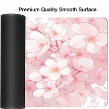 Cute Pink Sakura Mouse Pad, Floral Flowers Mouse Pad, Cherry Blossom Mousepad, Aesthetic Desk Decor, Anti Slip Rubber Base Mice Pad For Computer Office Girl