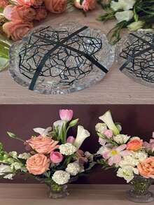 1 卷六角网丝，防锈园艺材料，花束造型网格固定，DIY，插花，装饰围栏，家居装饰，户外布置 - 彩色 - 查看 8