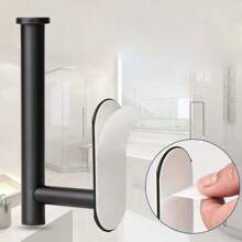 1 pezzo Portarotolo di carta igienica moderno e autoadesivo - salva spazio, facile da installare, dispenser di carta igienica autoadesivo, design elegante per la decorazione del bagno di casa, organizzatore per il bagno, di ritorno a scuola