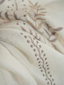 1 szt. haftowana zasłona w stylu europejskim, kieszeń na drążek bez wiercenia, frędzlowa zasłona dzieląca pokój/krótka zasłona kuchenna, zapewniająca prywatność w sypialni, gabinecie, salonie, na balkonie, w kawiarni i hotelu, codzienna dekoracja okna domowego