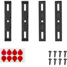 Soportes para placas de matrícula europeas, 4 piezas, diseño de ajuste a presión con tapa roja y tornillos, se adapta a placas de matrícula rusas de 52 cm x 11 cm, material plástico, sujeta la placa de matrícula de forma segura | Marcos para placas de matrícula de ajuste a presión | Marcos de plástico