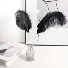 3pcs 30-35cm Vintage Style Artificial Feathers, Multi-Color Options, Faux Fur Decorative Feathers For Home, Wedding And Photo Shooting,Fall Decor,Autumn