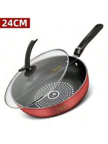 24 厘米新款不粘煎锅盖，两用煎炒锅，适用于电磁炉和燃气灶 - 彩色 - 查看 10