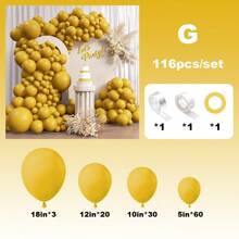 Juego de corona de globos decorativos para fiesta, 10/50/116 piezas, incluye globos de látex de colores rosa, azul, verde, carne y café, adecuado para decorar bodas, compromisos, cumpleaños, ceremonias de graduación, celebraciones y fiestas de aniversario