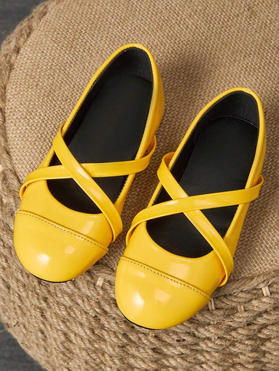 1 paio di scarpe da principessa con punta tonda in morbida pelle color borgogna, rosso, verde e giallo per la scuola o le esibizioni, graziose e alla moda, con platform