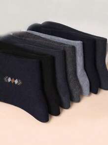 5 pares de calcetines de tripulación transpirables para hombre en negro, blanco y gris, surtido aleatorio