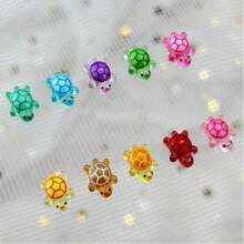 102/300/500 Pieces Of Mini Turtles, Mini Turtle Statues, Mini Resin Marine Animal Sparkling Turtle Statues, Suitable For DIY Garden Sculpture, Dollhouse, Aquarium Decoration, Cartoon Colored DIY Accessories, Aquarium Turtle Models, Turtle Nail Accessories For Marine Animals. Small Gifts For Birthday Parties And Weddings [Pay Attention To Size, They Are Microscopic]