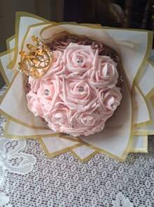 20 pièces Papier d'emballage floral avec bordure dorée, 57 cm x 57 cm Papier d'emballage étanche à fleurs pour fleuriste, bouquet, rose, artisanat DIY, Saint-Valentin, mariage, fête des mères, anniversaire (Plusieurs couleurs disponibles : noir, rose, blanc, violet, etc.)