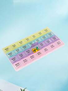 Monatlicher Pillenorganizer 28-Tage Pillendose, nach Woche organisierte Medikamentenorganisation, große 4-Wochen Pillenbox mit staubdichtem Gehäuse für Fischöle, Vitamine, Nahrungsergänzungsmittel