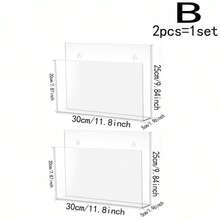 1pc Clear Acrylic Wall File Holder, Medical File Chart Rack With Open Side For Wall Mounting, Sturdy - Multicolor - View 15