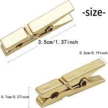 20 Pieces/50 Pieces/100 Pieces Golden Love Plastic Clothing Photos Paper Clips Mini Clothing Clips Postcards Home Wedding Valentine's Day Decorations