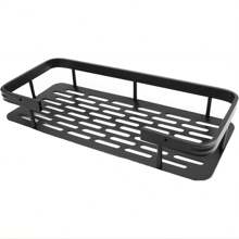 Shower Rack, Adhesive Shower Rack 1-Piece Set With Hook, No Need For Drilling, Wall Mounted Rust Proof High-End Storage Bathroom, Kitchen, Storage Rack,Racks For Storage,Shelf,Black