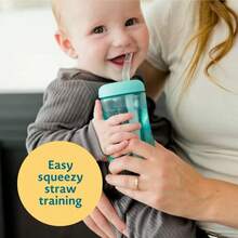 7oz Squeeze And Sip Straw Cup - 2pk - Baby Blue - View 2