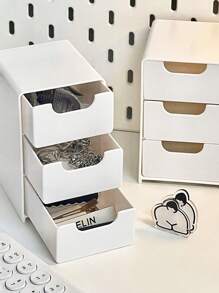 صندوق التخزين المكتبي الصغير، أثاث المكتب، تنظيم المكتب، تخزين المجوهرات والأحمر شفاه والمستحضرات التجميلية، درج للتنظيم