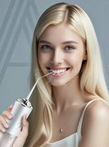 4-in-1 elektrische Mundpflege-Reinigungswasserflosser, rosa Farbe, USB aufladbar, 3 Modi, 4 Düsen, 220ml Wassertank, IPX7 wasserdicht, tragbar für Zuhause/Reisen, ideales Geschenk für Männer und Frauen