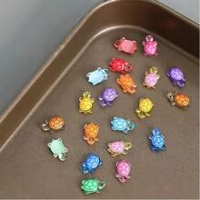 102/300/500 Pieces Of Mini Turtles, Mini Turtle Statues, Mini Resin Marine Animal Sparkling Turtle Statues, Suitable For DIY Garden Sculpture, Dollhouse, Aquarium Decoration, Cartoon Colored DIY Accessories, Aquarium Turtle Models, Turtle Nail Accessories For Marine Animals. Small Gifts For Birthday Parties And Weddings [Pay Attention To Size, They Are Microscopic]