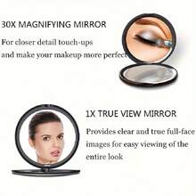 Double-Sided Magnifying Makeup Mirror With 10X/20X/30X Magnification,Ultra-Thin Pocket Makeup Mirror For Travel,No Battery Required, Foldable Design ,Small Pocket Mirror With 180° Adjustable For Precision Grooming,Makeup,Cheap,Room Decor,Vanity,Travel,Bedroom,Makeup Accessories,Mirror,Vanity Mirror,Mini Mirror,Compact Mirror,Mirror Small,Hand Mirror - Multicolor - View 6