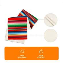 1pc Geometric Pattern Table Runner, Mexican Style Colorful Stripes, Farmhouse Wood Board, Heart-Shaped Boho Geometric Carpet Pattern, Farmhouse Style Table Runner, Washable, Suitable For Indoor/Outdoor Gatherings, Kitchen, Dining Table, Vanity, Living Room, Round Table, Coffee Table, Rectangular Dining Table, Restaurant Decor - Color - View 6
