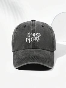 1 Stück unisex Hunde Pfote & Mutter Muster Vintage Baseball Kappe, personalisiertes minimalistisches Design geeignet für Outdoor Sport, Wandern, Lässig Tragen, verstellbare Größe, Mode & vielseitig