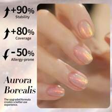 BORN PRETTY BORN PRETTY Esmalte de uñas en gel de 10ml con brillo aurora, ultra brillante, cromado, camaleónico, láser, que se retira con remojo, para arte de uñas UV