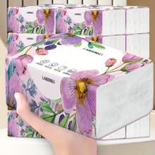 3 stuks schattige bedrukte tissues met cartoonprint, 40 vellen per verpakking, geurvrij, zuivere houtpulp, zacht en comfortabel, veilige materialen, enkelvoudige velvorm, 3-vouwfunctie, willekeurige stijlen