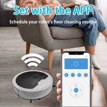 Hbdieuo 家用扫地机器人、拖把、吸尘器三合一机器，APP控制，智能清洁，自动规划路线，高效除尘，吸力强劲，适用于硬木地板、地毯等多种表面清洁，轻松居家清洁