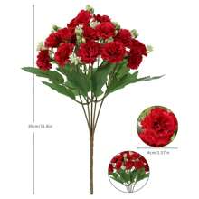 1/3PCS White Artificial Carnation Plastic Flowers Bouquet Mother's Day Gifts Birthday Party Decoration Wedding Flower Basket Bride Holding Flowers Home Decoration Dining Room Bedroom Windowsill Vase Decoration New Year Decoration Outdoor Garden Start Of School Season