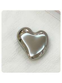 1pc Stainless Steel Small Mirror, Makeup Mirror Supports Engraving, Birthday, Flower, Zodiac, Cloud, Heart Design, Compact And Portable,Multi-Functional,Ornamental,Letter,Solid Color,Exquisite,Stylish,Vintage,Modern,Colorful,Leisure,Basics,Casual,Soft,Unique,Customized,Personalized,Custom,Ideal Gifts For Her,Girlfriend,Her,Grandparents,Family,Boyfriend,Friends,Mother's Day Gifts Women