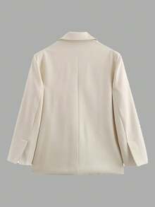 Relaxed Fit Solid Color Blazer, Suitable For Spring, Autumn And Summer