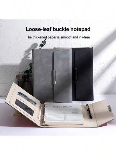 Elegant Triple-Fold Leather Notebook | Spiral Binding | Beloved By Business Professionals | Must-Have For Artistic Youth | Personal Diary Companion - Ideal For Business Meetings To Record Key Points And Exude Professionalism, Personal Study For Expressing Mood And Enjoying Solitude, Traveling To Document Scenery And Interesting Events. Detachable Pages For Easy Organization And Content Supplementation. Durable Leather Material.