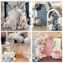 Juego de corona de globos decorativos para fiesta, 10/50/116 piezas, incluye globos de látex de colores rosa, azul, verde, carne y café, adecuado para decorar bodas, compromisos, cumpleaños, ceremonias de graduación, celebraciones y fiestas de aniversario