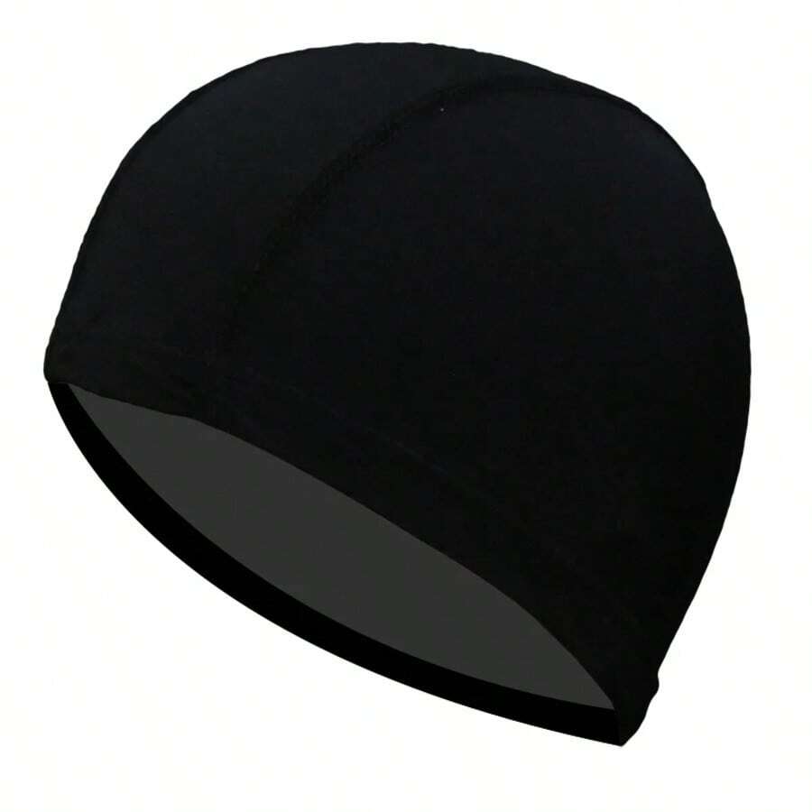 Bathing Caps Free Size Comfortable Swimming Caps For Men Women Elastic Nylon Ear Protection Long Hair Swimming Hat - Black - View 1