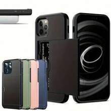 Ultra-Thin PC Phone Case With Wallet Slot And Card Holder, Compatible With IPhone 11 12 13 14 15 16 Pro/Pro Max/Plus Models
