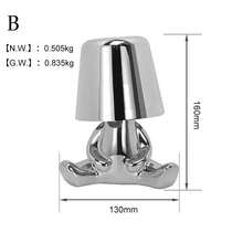 1 Đèn bàn LED không dây cảm ứng sạc lại cạnh giường, Đèn bàn tượng Thinker Golden Man, Đèn cảm ứng 3 màu có thể điều chỉnh độ sáng vô cấp, Đèn bàn chạy bằng pin Đèn ngủ không dây di động cho gia đình, Quà tặng vui nhộn cho nam nữ Ngày lễ tình nhân Sinh nhật + 1 Bộ cáp dữ liệu - Nhiều màu - Xem 16