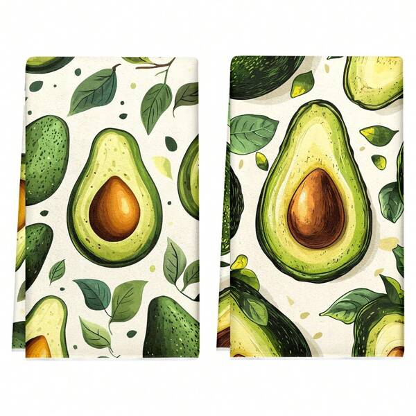 1set/2pcs Orange Print Kitchen Towel, Dishwashing Towel, Suitable For Spring And Summer Restaurant Kitchen Bathroom Interior Decoration Party Decoration, Holiday Gifts, Can Be Given As Gifts